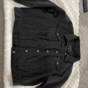 Black denim jacket from Banana Republic.